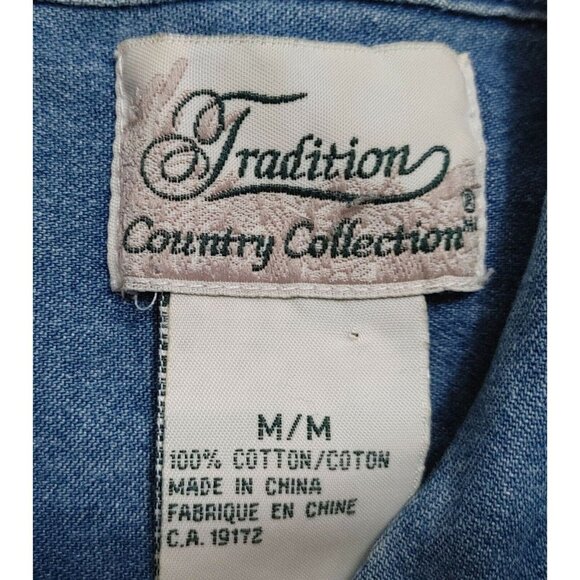 Tradition Country Collection  Women's Button Up Shirt Medium Embroidered Fall - Picture 4 of 4